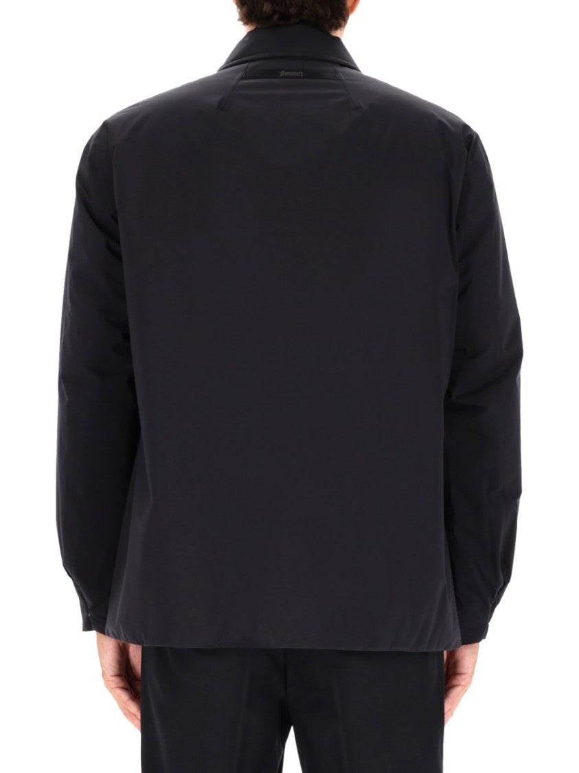 Laminar Boxy Minimalist Black Jacket With Classic Collar