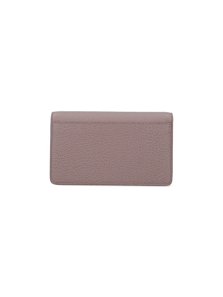 Maison Margiela Four Stitches Wallet With Chain – Mauve Grey