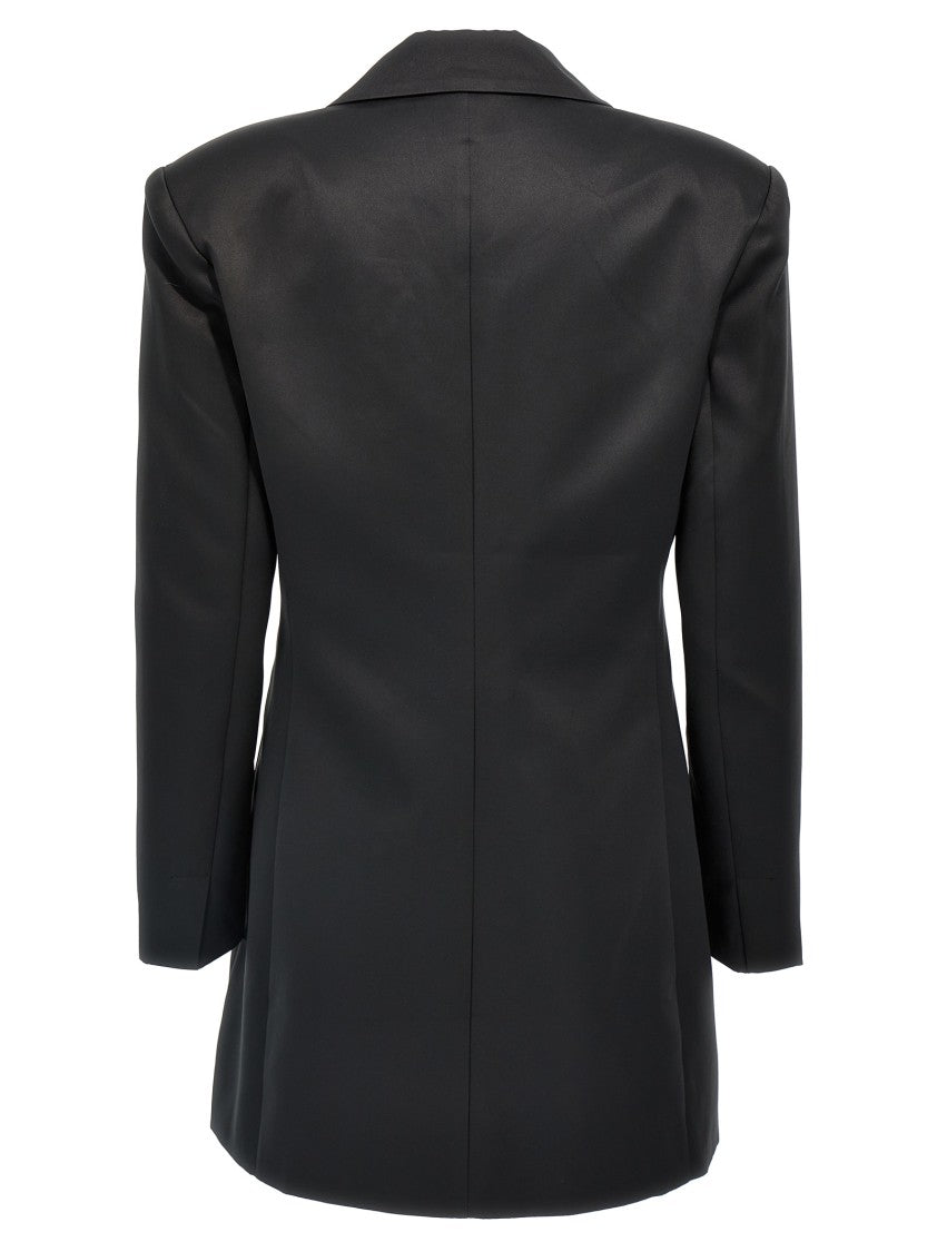 Rotate Birger Christensen Double-Breasted Satin Mini Blazer Dress