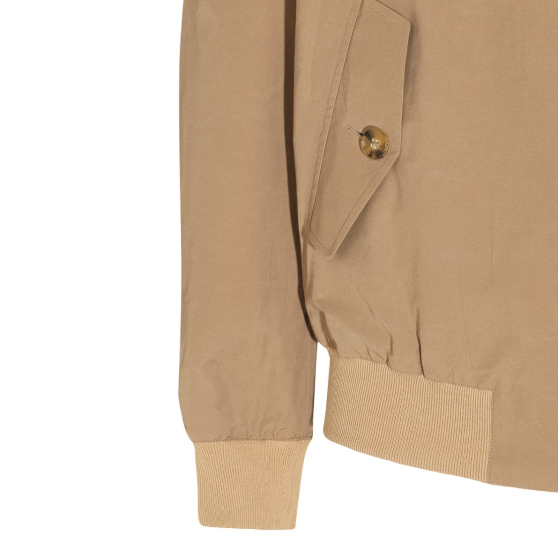 Baracuta Beige Zip-Up Jacket With Stand Collar And Buttoned Flap Pockets
