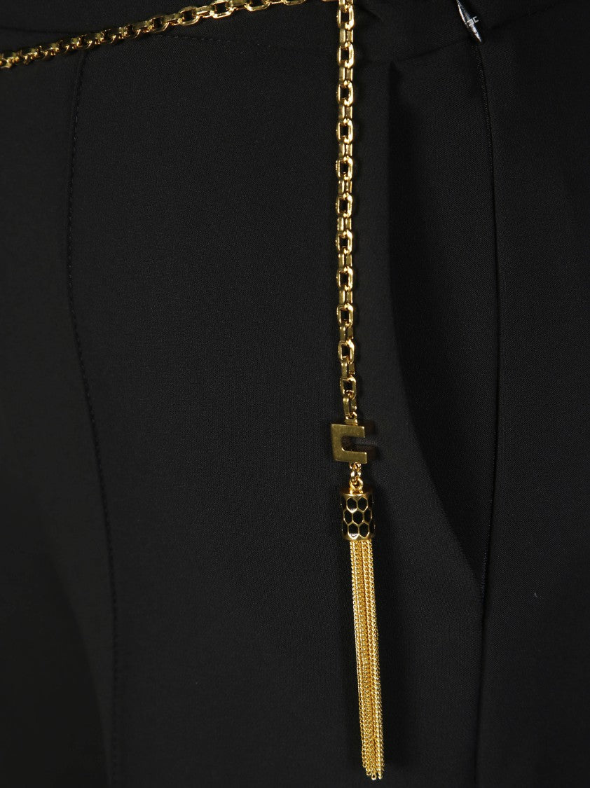 Elisabetta Franchi Straight-Leg Tailored Pants With Smooth Finish