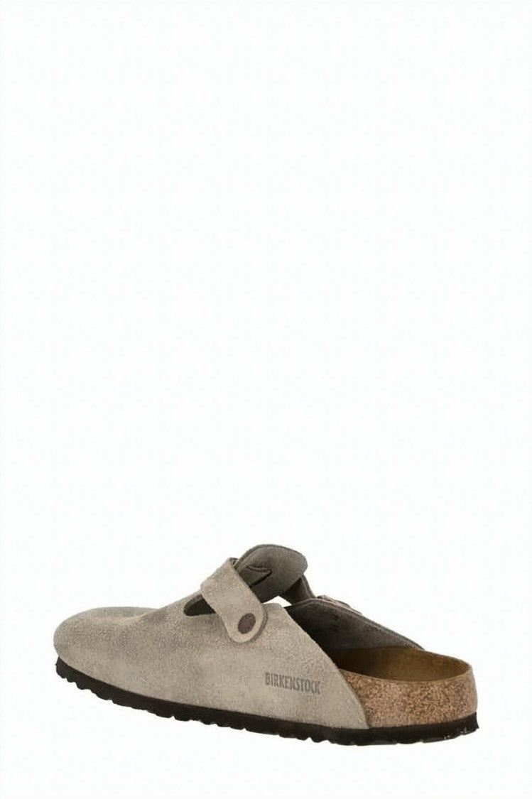 Birkenstock Suede Slip-On Mule With Adjustable Buckle Strap