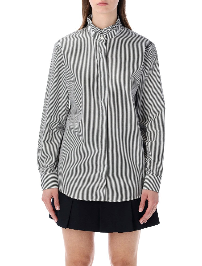 A.P.C. High Frill Collar Shirt With Concealed Front Closure