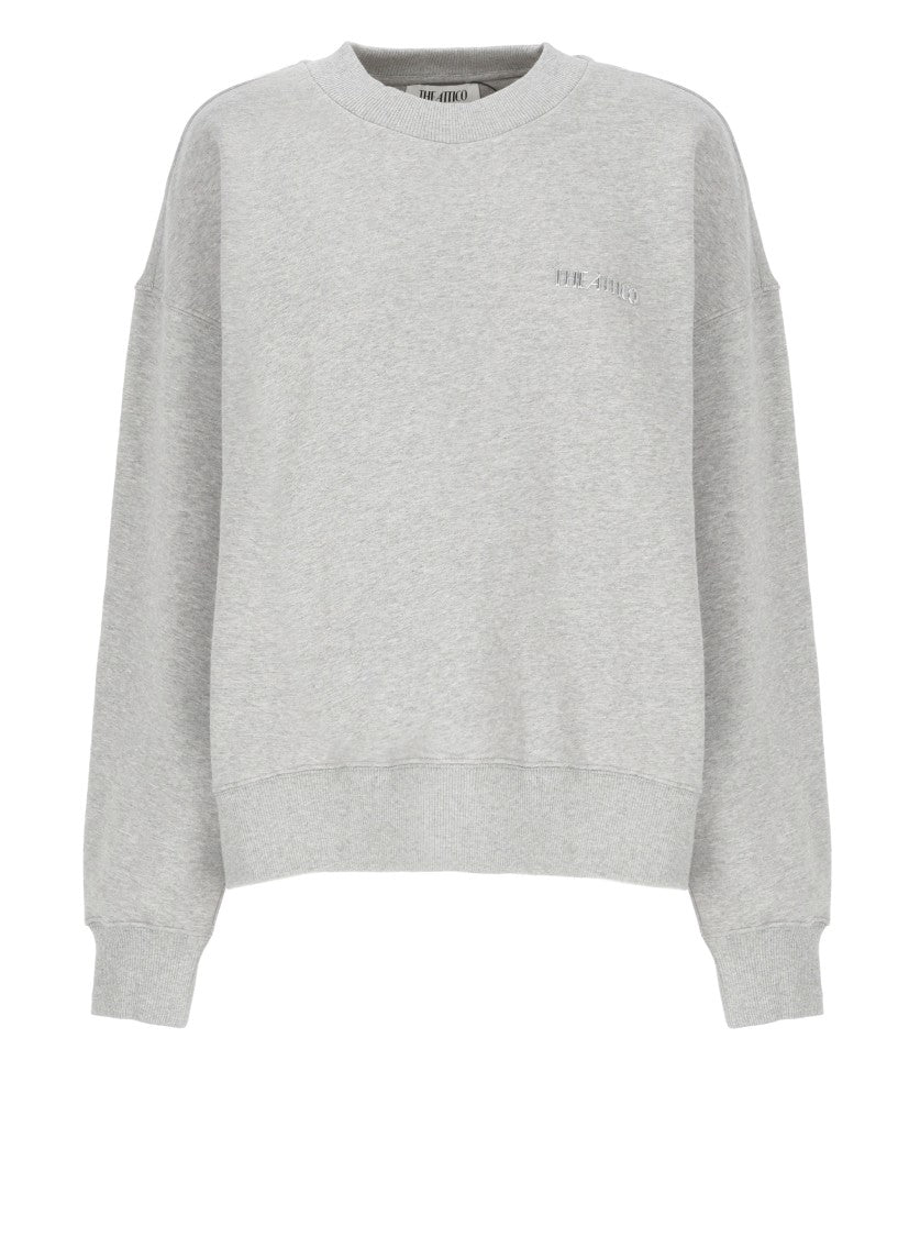 The Attico Relaxed Fit Cotton Sweatshirt With Front Relief Logo