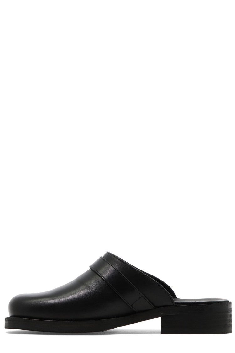 Our Legacy Leather Mule With Silver Buckle