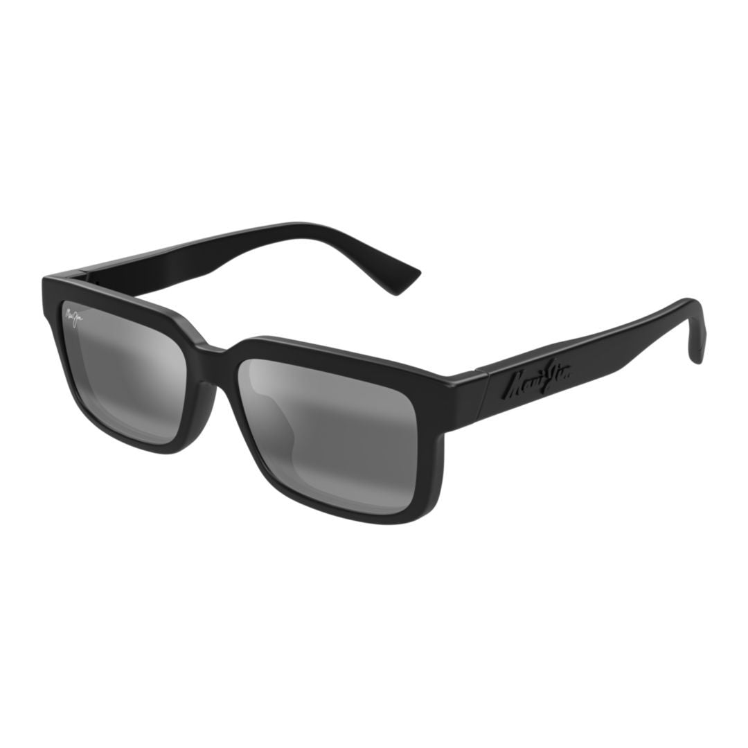 Maui Jim Hiapo Af Bold Rectangular Frame Sunglasses With Matte Finish