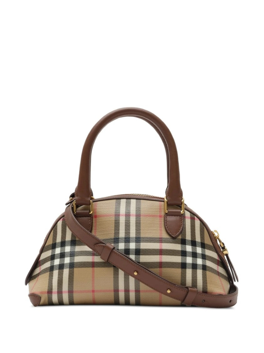 Burberry Structured Handbag With Classic Check Pattern