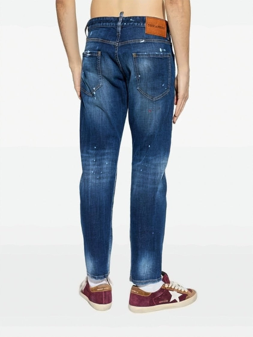 Dsquared2 Distressed Medium Blue Denim Pants