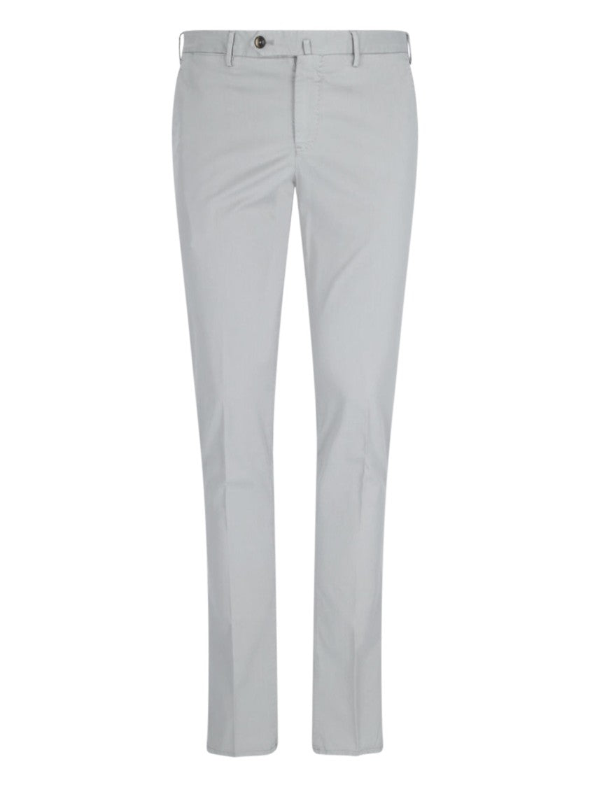 Pt Torino Superslim Grey Chinos With Straight Leg