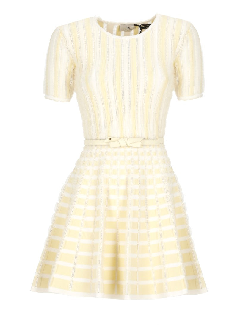 Elisabetta Franchi Yellow Viscose Dress