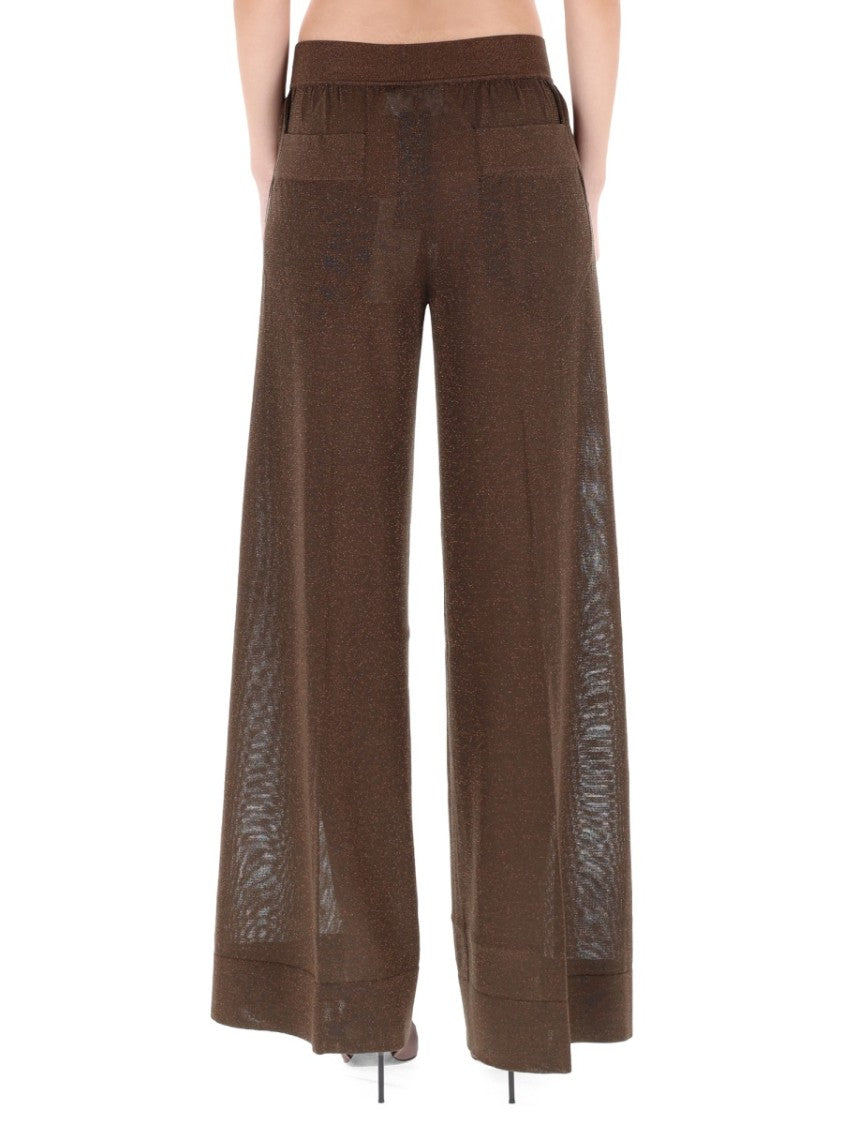 Circus Hotel Neutrals Wide-Leg Viscose-Blend Tailored Pants