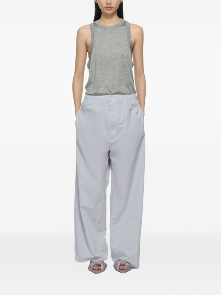 Carven Grey Silk Tank Top