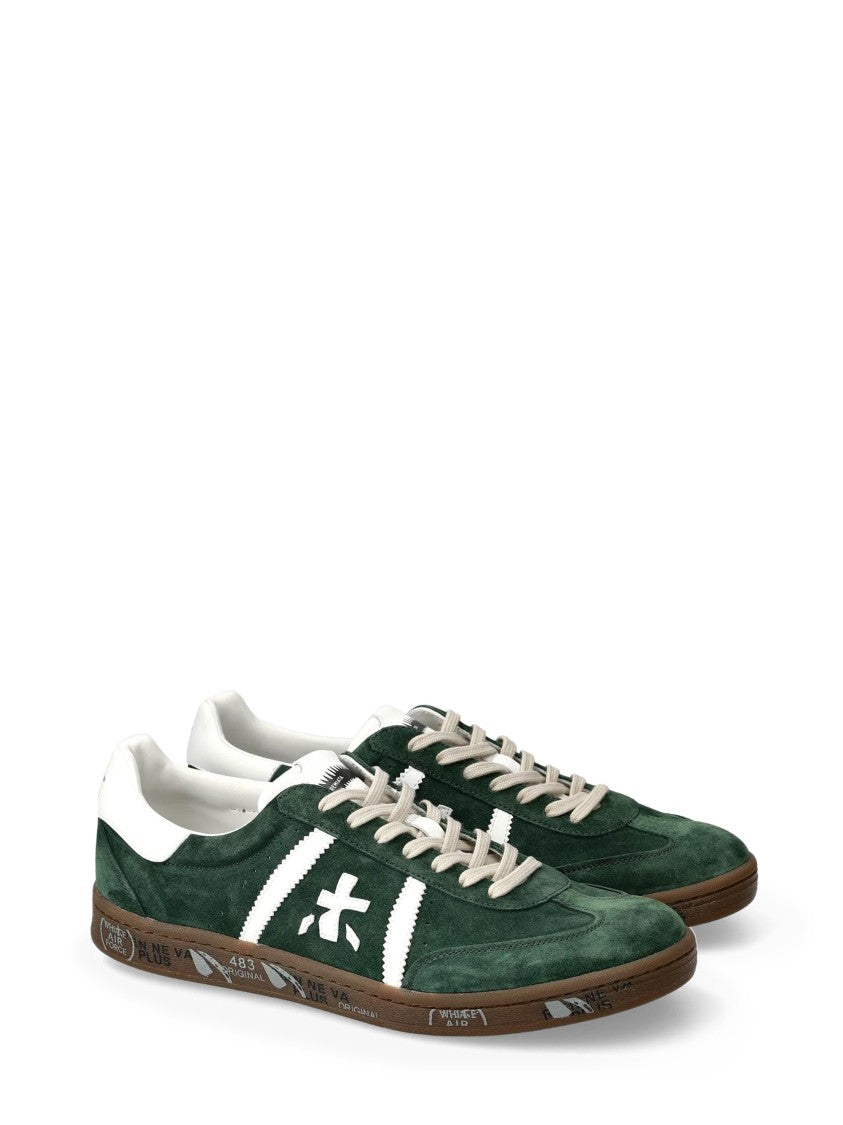 Premiata Deep Green Suede Sneakers