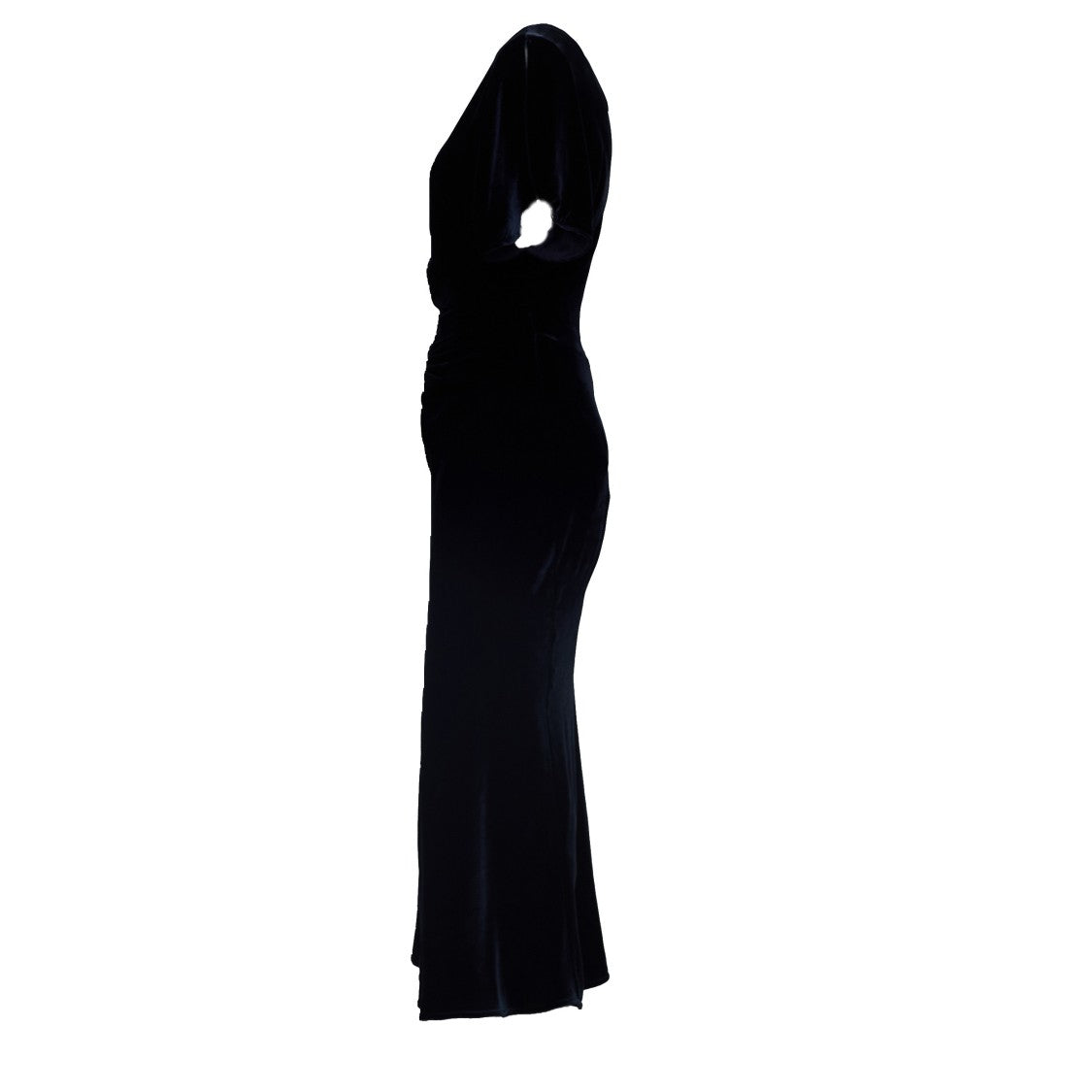Victoria Beckham Bela Pleated V-Back Midi Dress