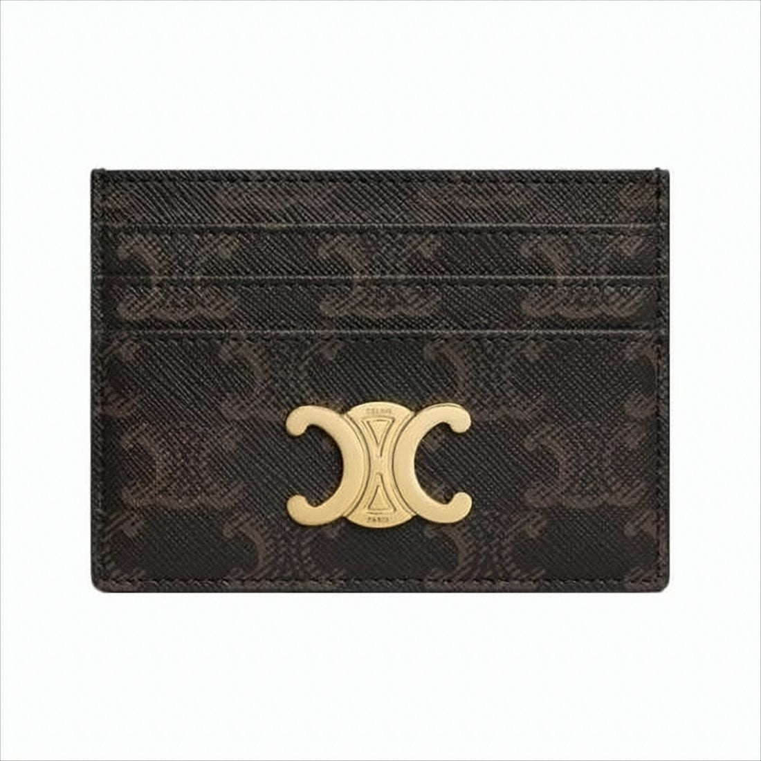 Celine Compact Textured Canvas Card Wallet