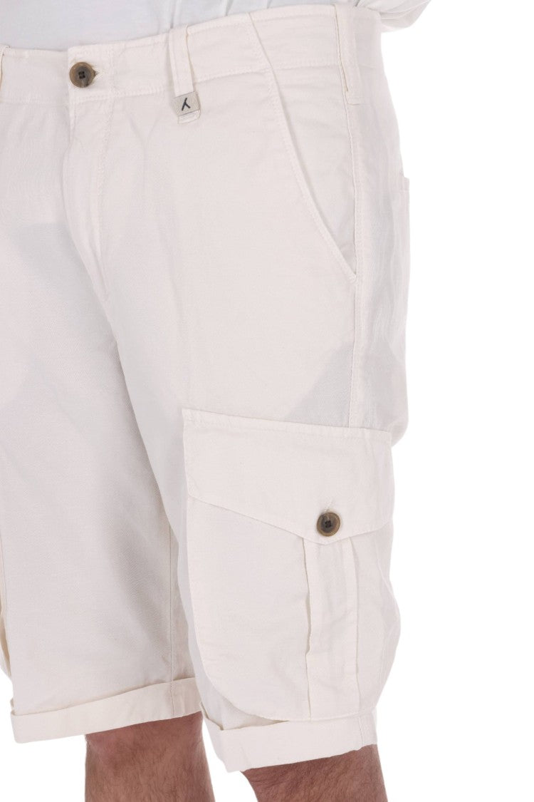 Myths Zeus Cargo Cotton-Linen Denim Shorts