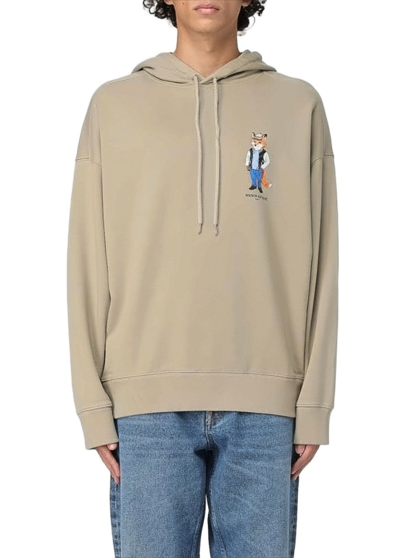 Maison Kitsuné Oversized Hoodie With Playful Fox Graphic