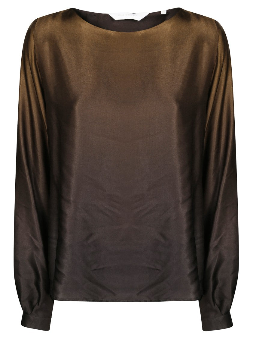 Friedman Smooth Satin Blouse With Classic Cut