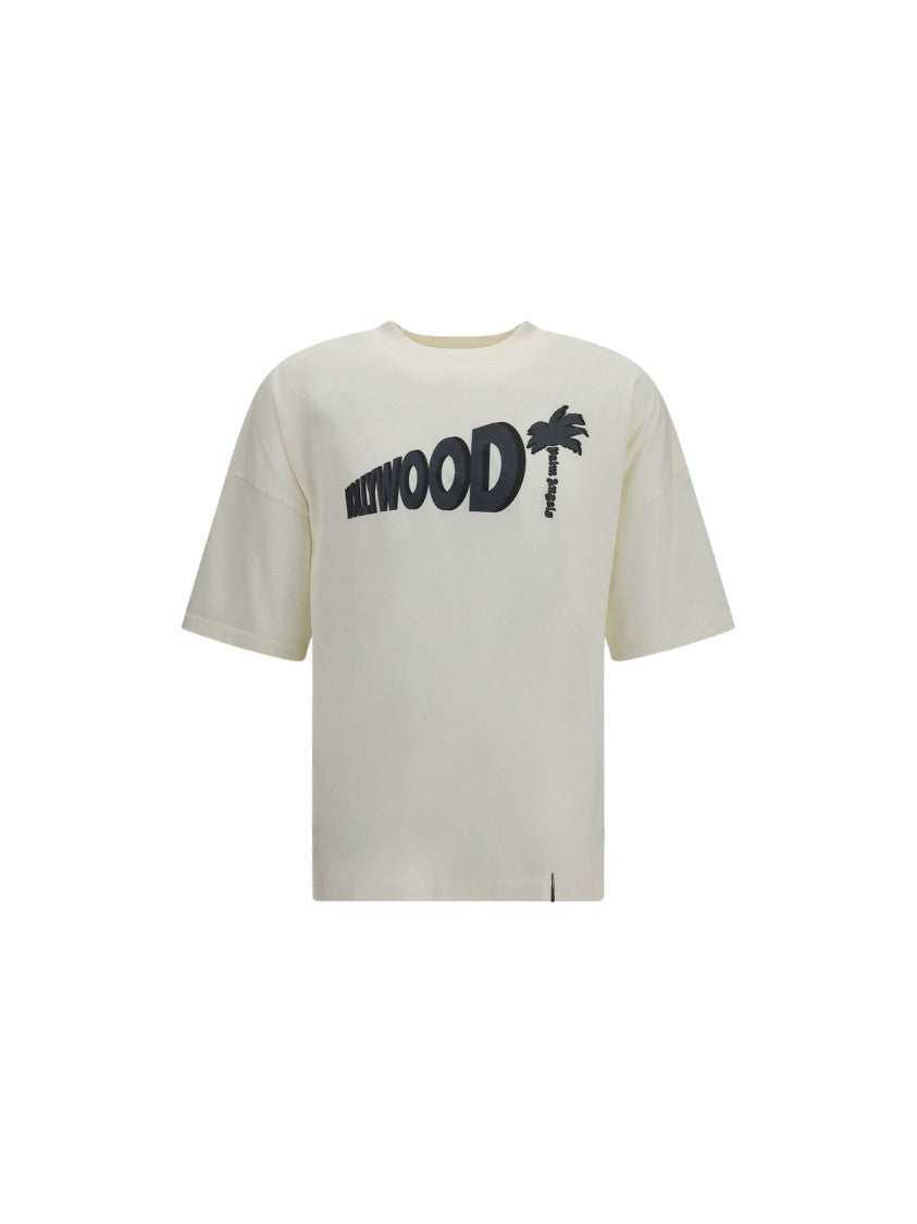 Palm Angels Monochrome Palm Graphic Loose Tee