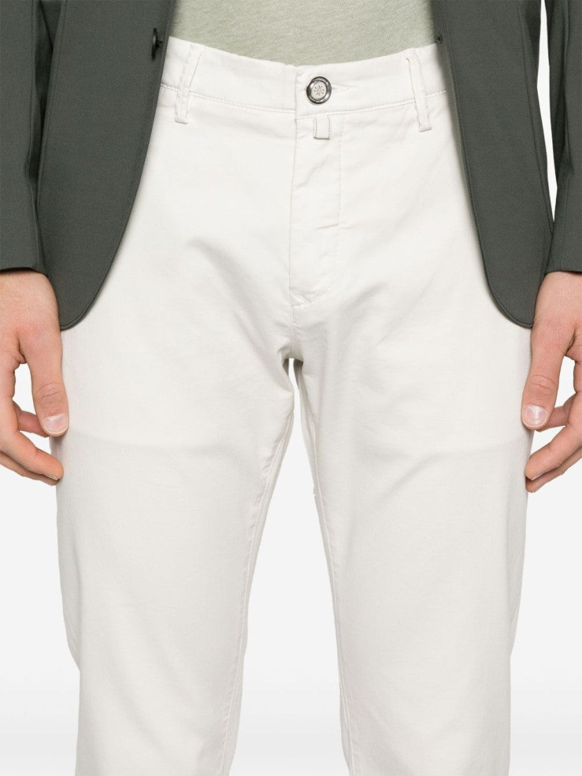 Jacob Cohen Tailored Fit White Denim Jeans