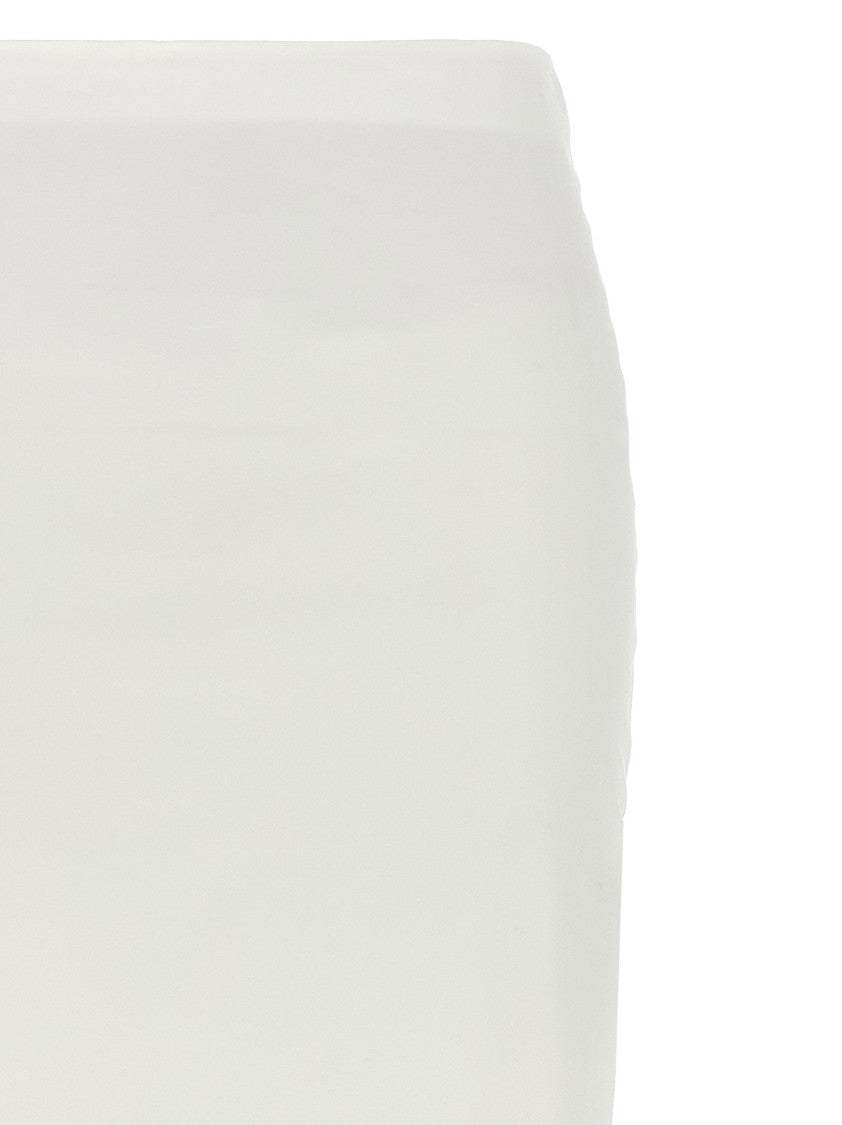 The Latest Fitted Longuette Skirt With Back Flounce