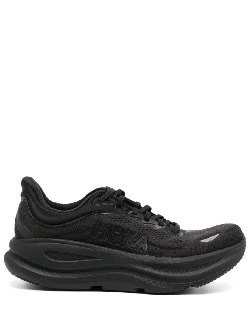Hoka Black Reflective Cushioned Sneakers