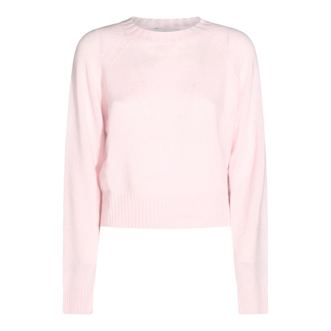 Allude Light Pink Raglan Sleeve Knit Sweater