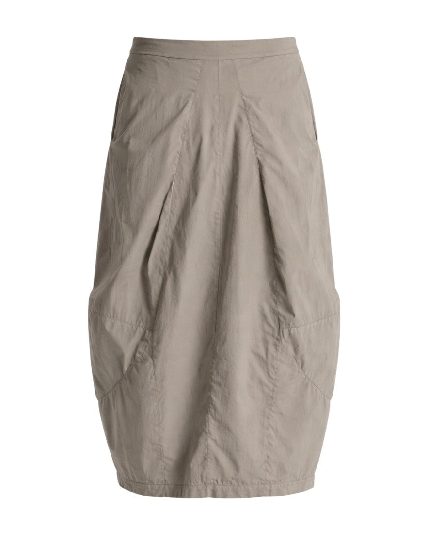 Transit Women’S Midi Skirt In Stretch Cotton Taupe