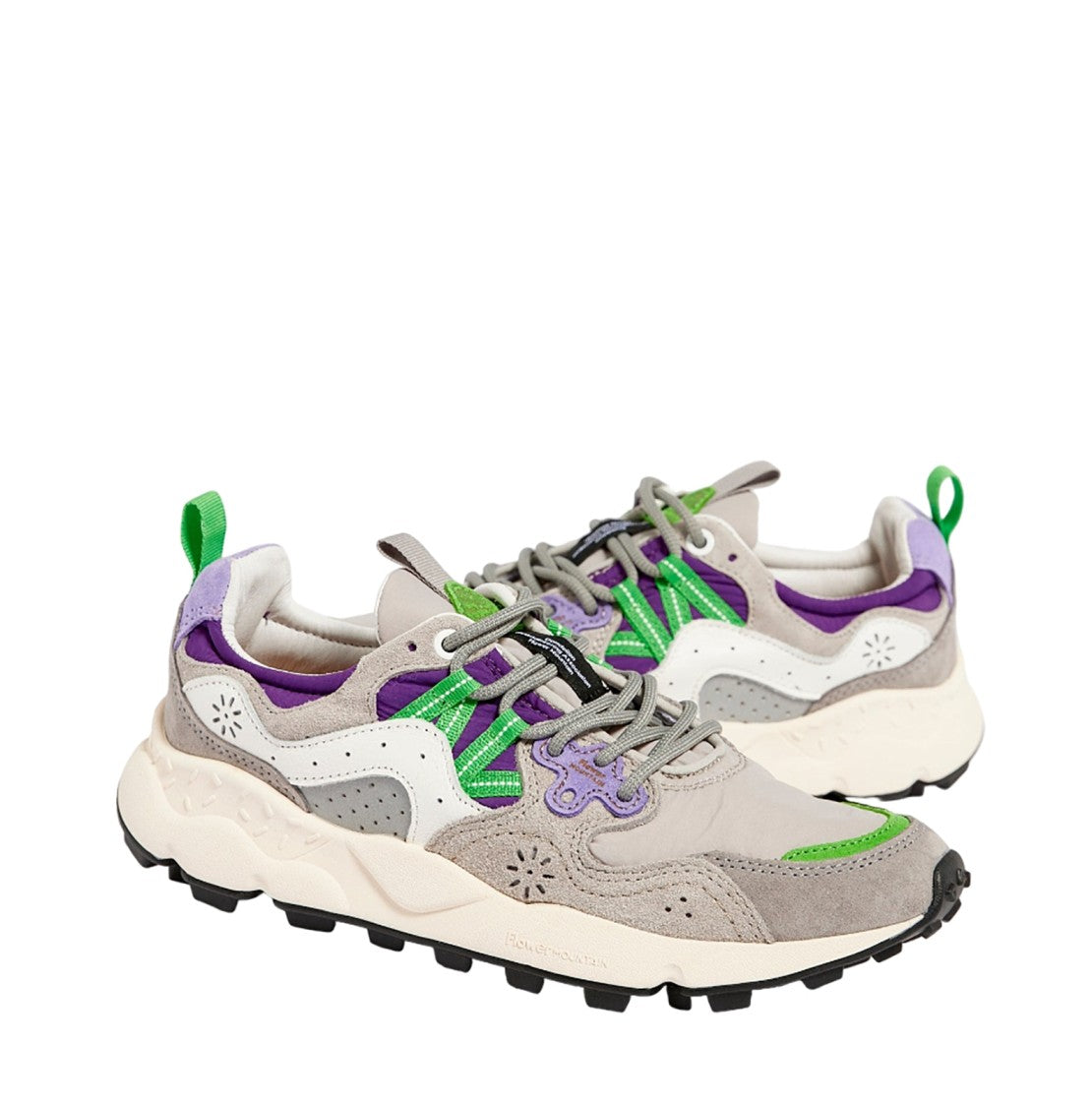 Flower Mountain Layered Neutral Chunky Sneakers