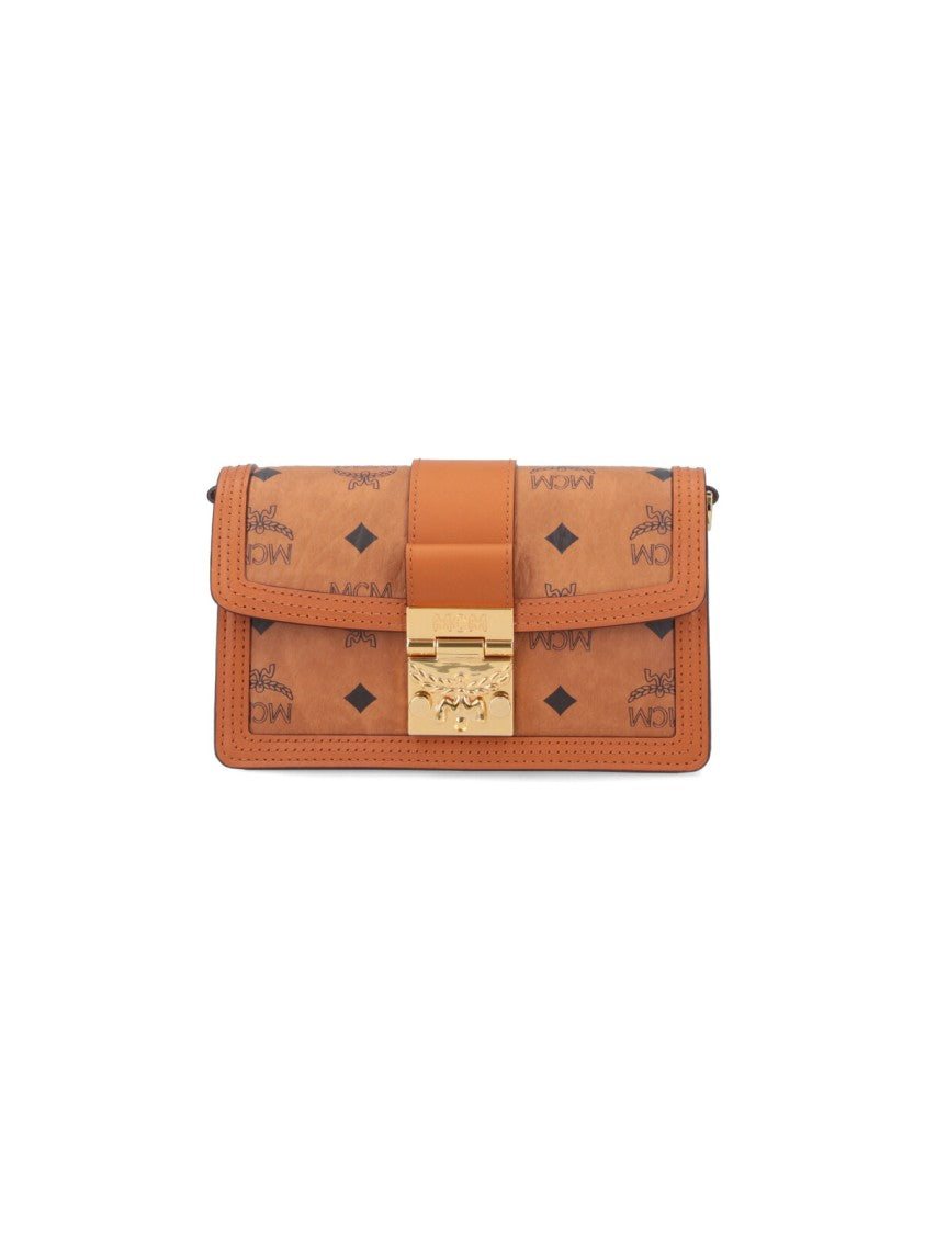 Mcm "Tracy" Medium Shoulder Bag "Visetos" Brown