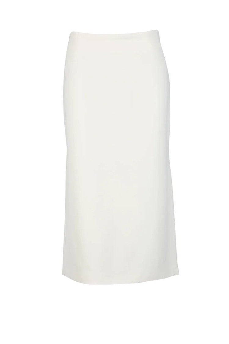 Sportmax Asymmetrical White Midi Skirt