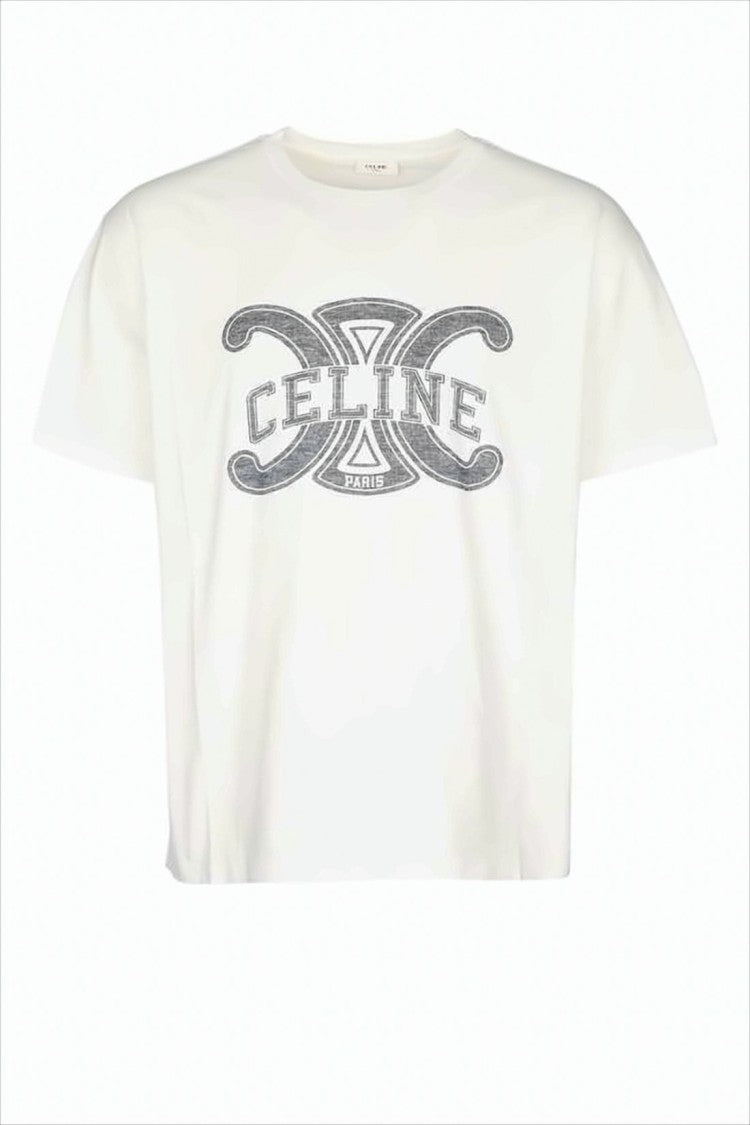 Celine Short-Sleeved Graphic Logo Celine T-Shirt
