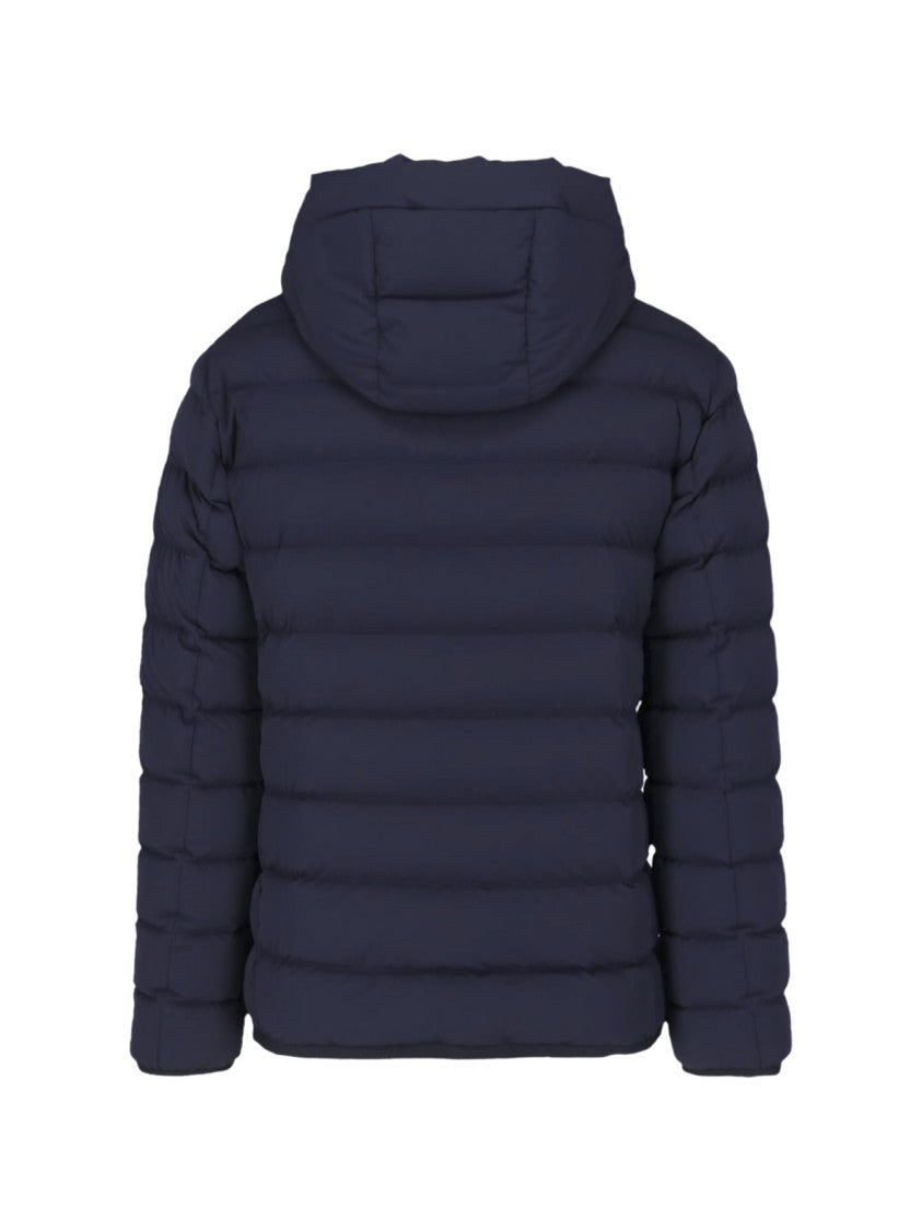 Mackage Navy Blue Jack Quilted Hooded Down Jacket