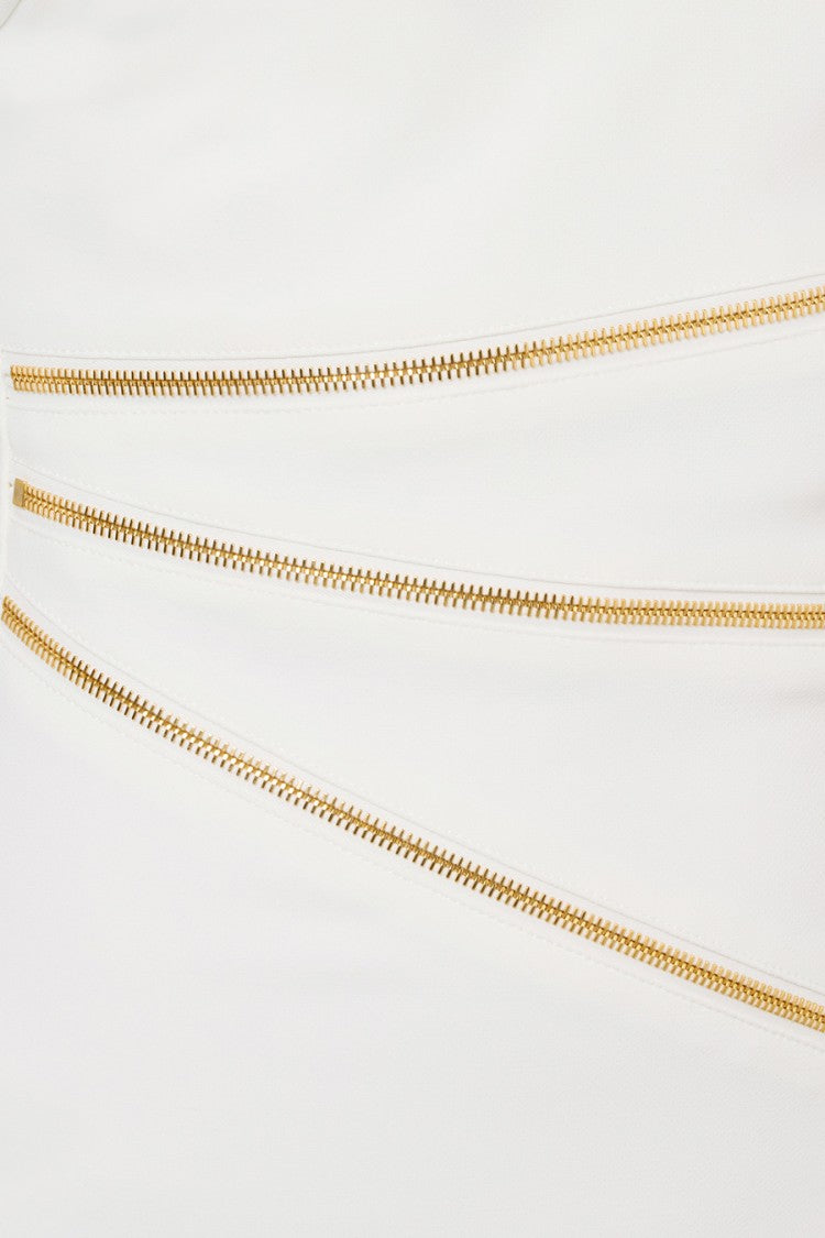 Elisabetta Franchi Deep V-Neck Mini Dress