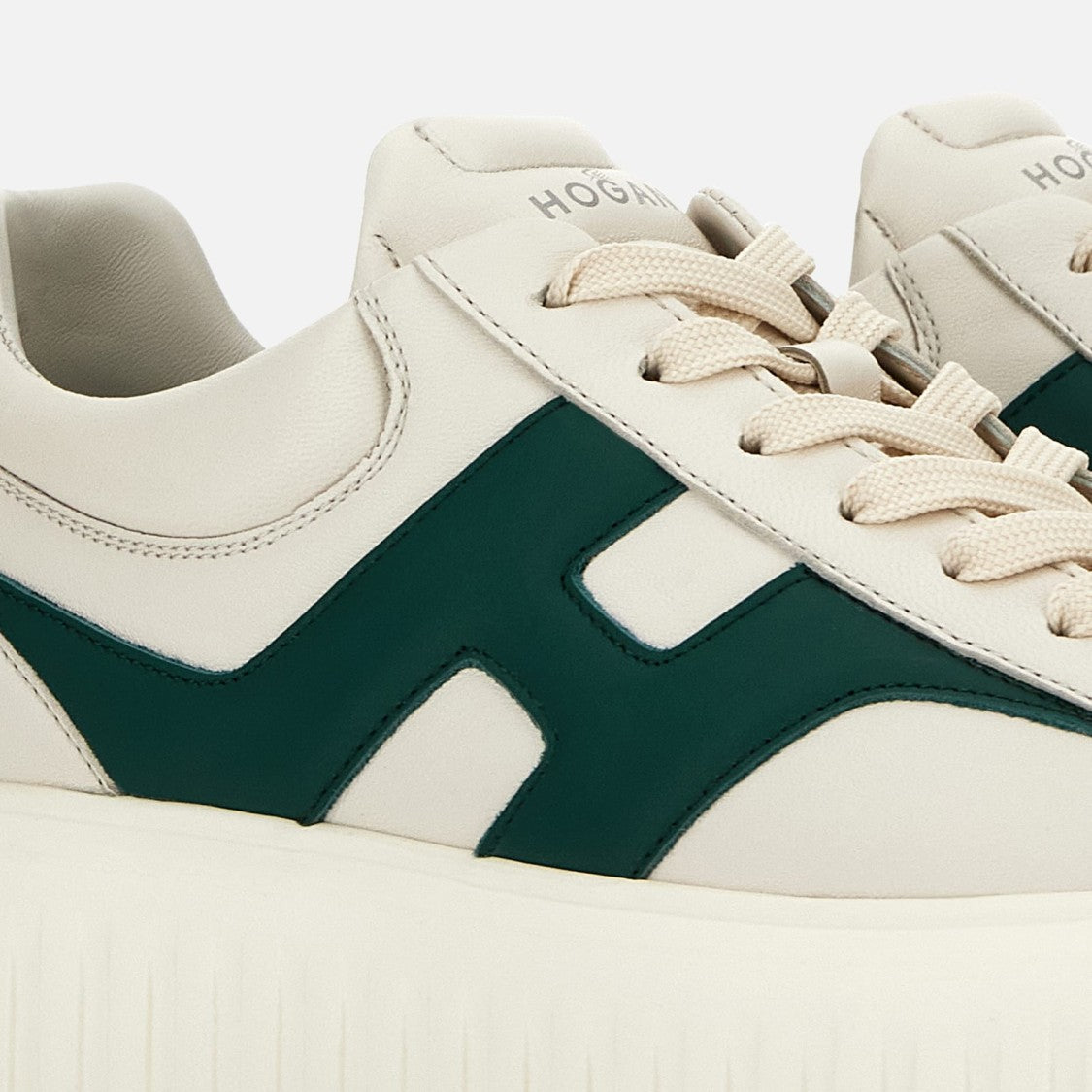 Hogan H-Stripes H Spezzata Sneakers With Lace-Up Design