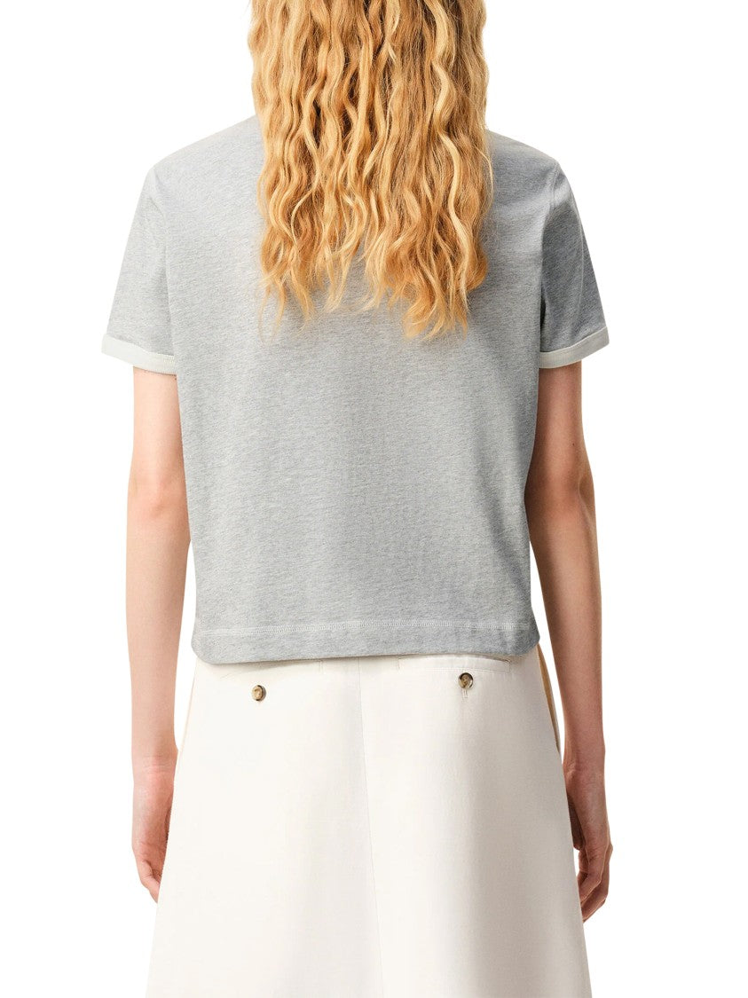 Ami Paris Short-Sleeve Classic Fit T-Shirt With Knitted Patch