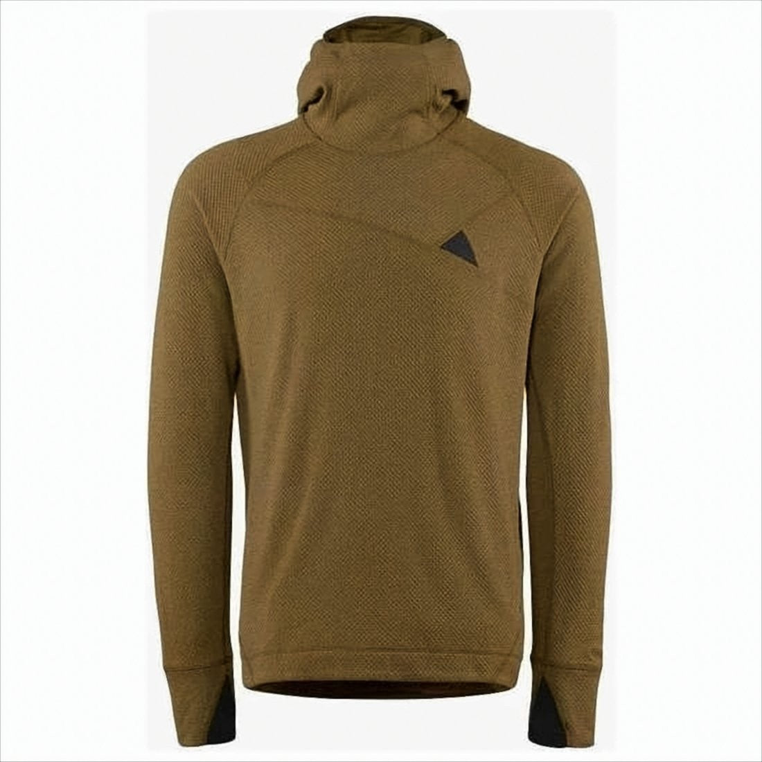 Klattermusen Textured Brown Hoodie With High Neck