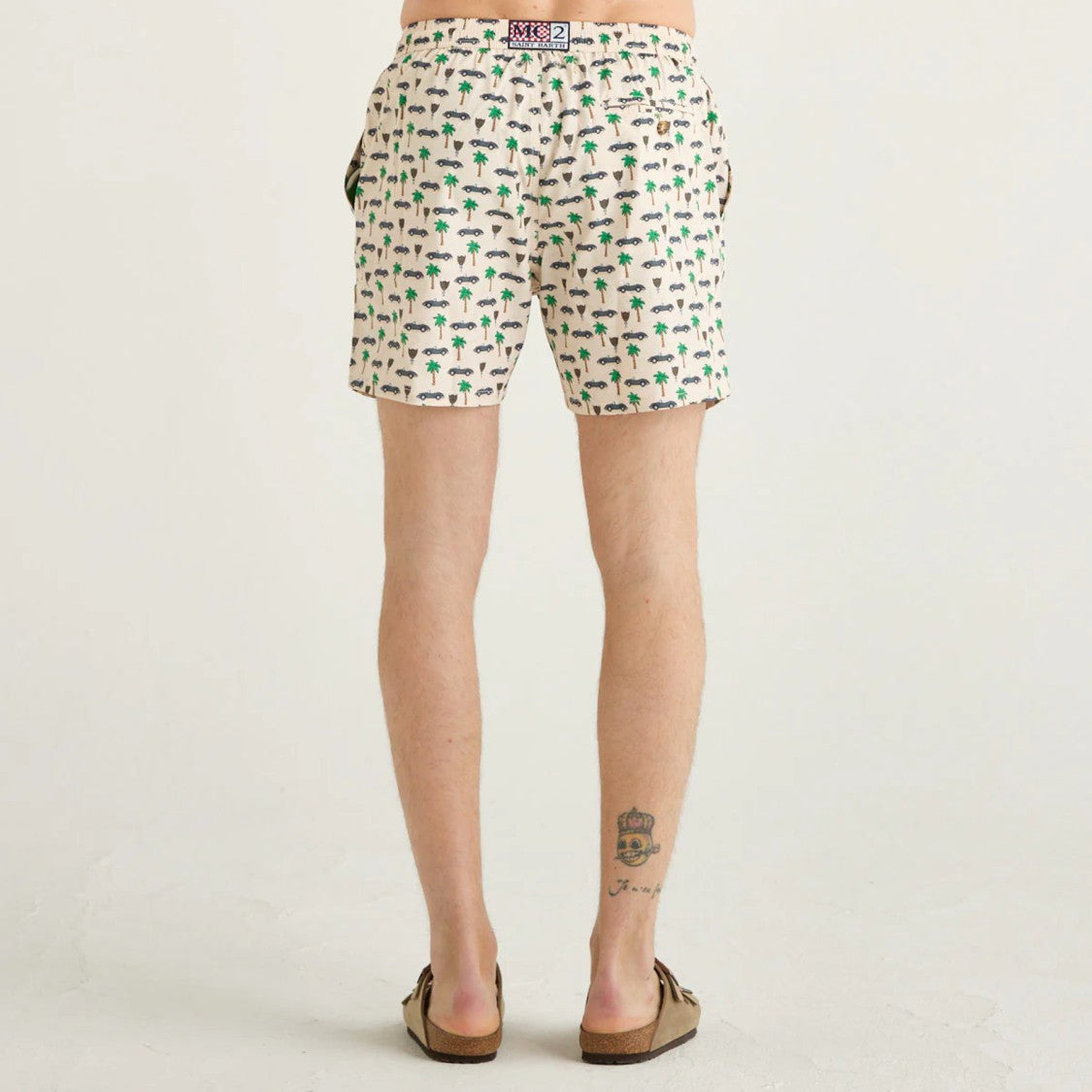 Mc2 Saint Barth Beige Lighting Micro Fantasy Swim Shorts