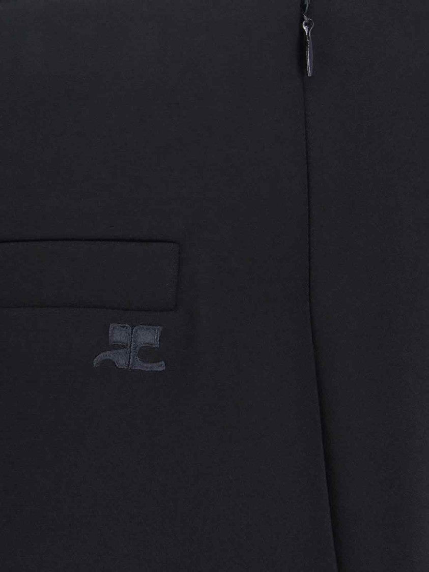 Courrèges Logo Mini Skirt – Black