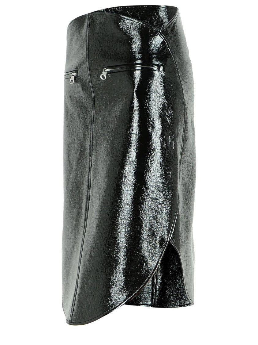Courrèges Black Cotton Blend Skirt