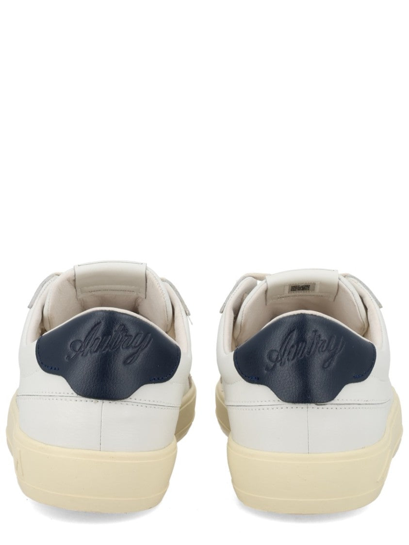 Autry White Leather Suede Accents Sneakers