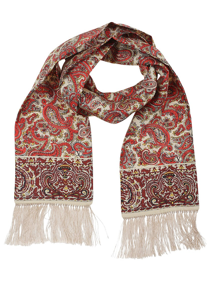 Valentino Yellow/Orange Bandeau Chamber Silk Scarf