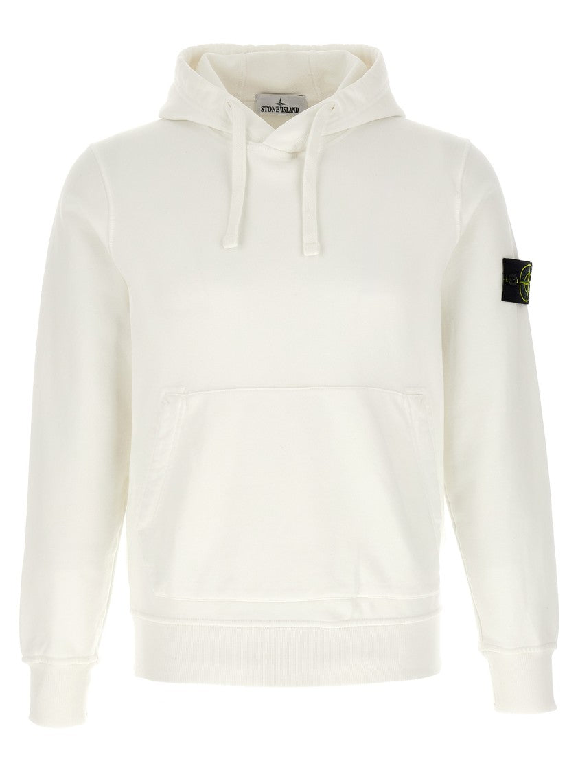 Stone Island Garment-Dyed Organic Cotton Hoodie With Logo Appliqué