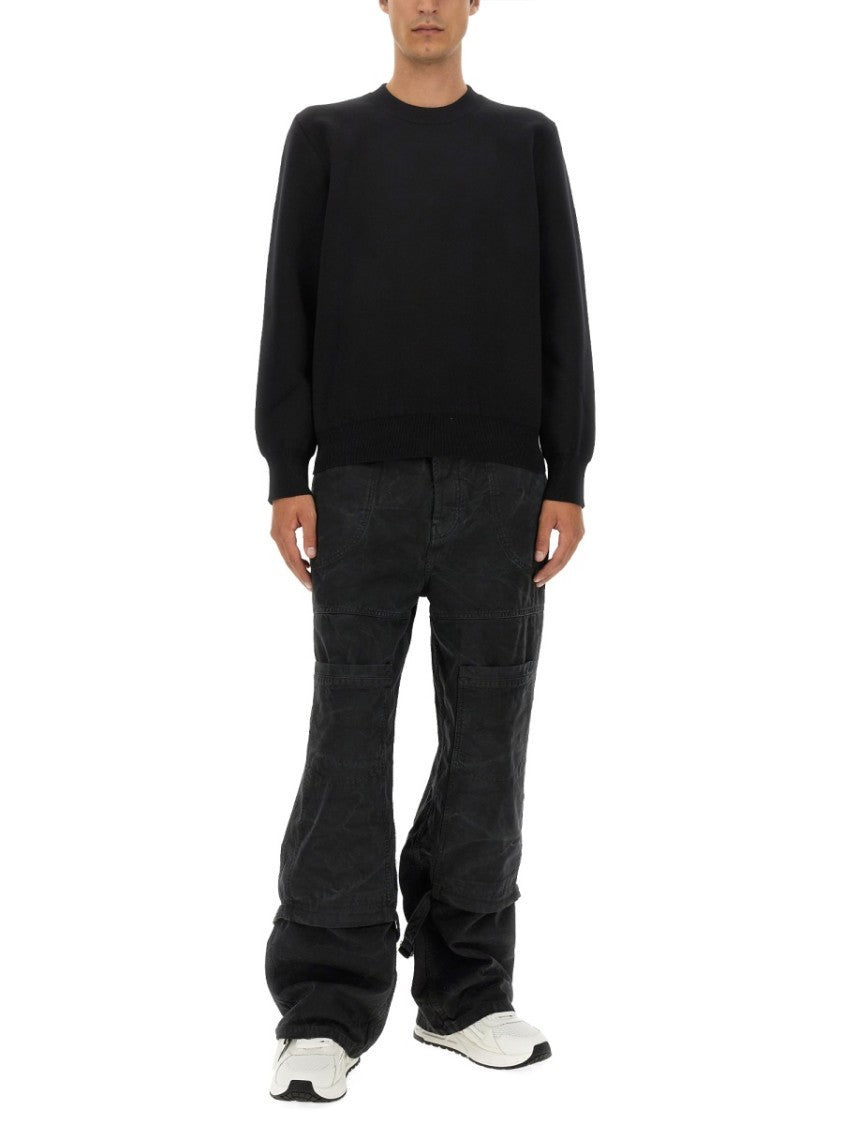 Off-White Regular Fit Cotton Sweatshirt With Embossed Logo