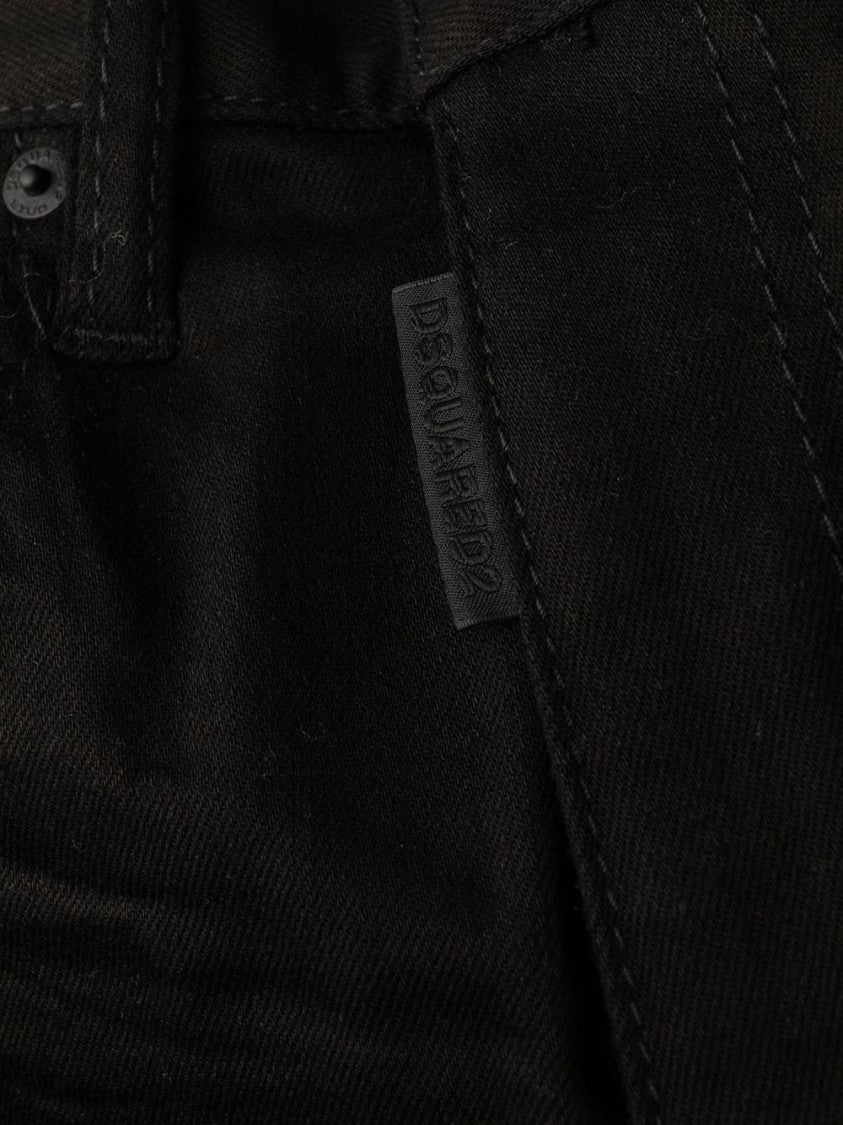 Dsquared2 Black Straight Jeans With Stirrup Straps