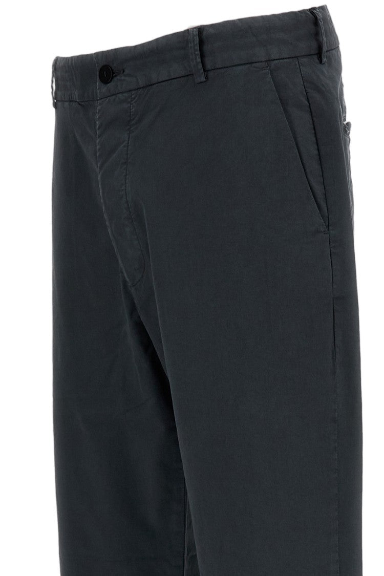 Original Vintage Straight Leg Cotton Twill Trousers With Flap Pockets