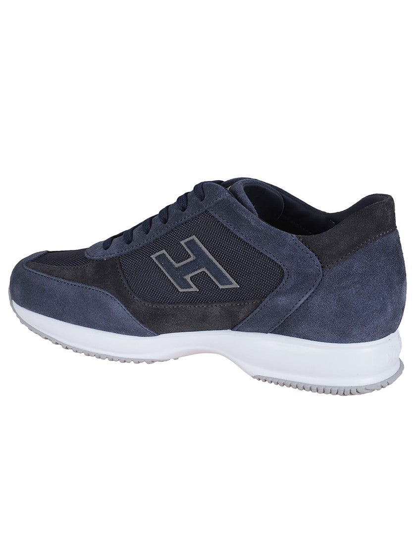 Hogan Blue Leather And Suede Interactive Shoe