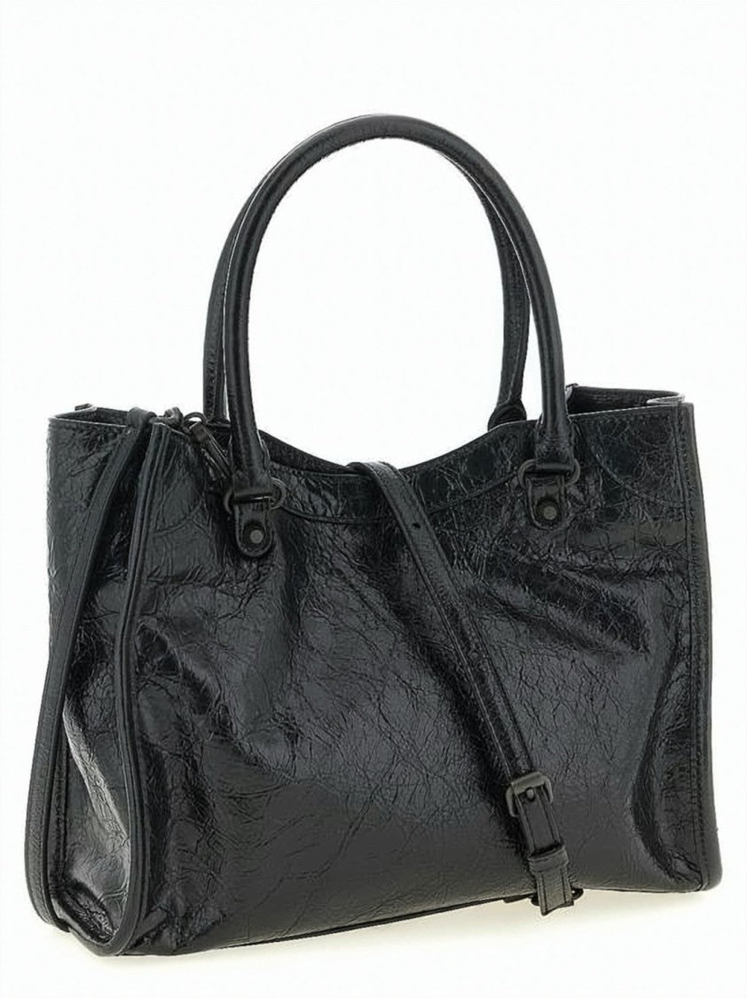 Balenciaga Elongated Shoulder Bag In Textured Lambskin