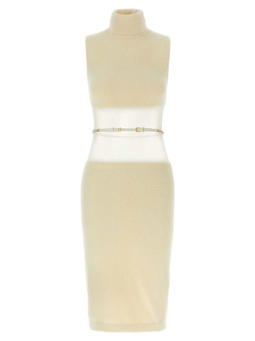 Elisabetta Franchi Gauze Insert Dress