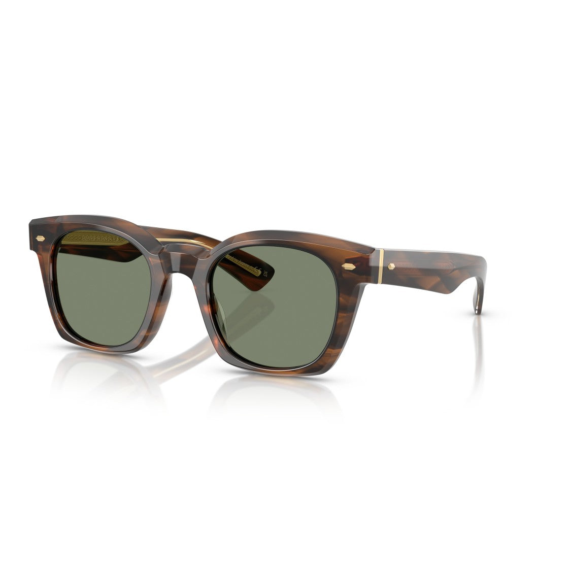 Oliver Peoples 0Ov5498su Tortoiseshell Square Frame Sunglasses With Dark Green Lenses